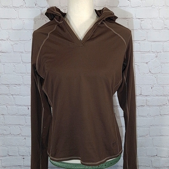 Mountain Hardwear Tops - Mountain Hardwear Brown Long Sleeve Hoodie